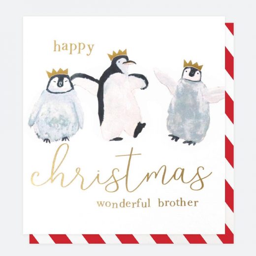single painted christmas card for brother caroline gardner QUX029 1 1800x1800
