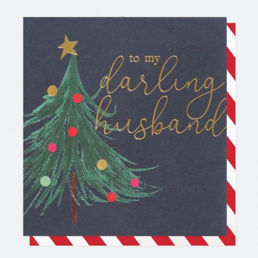 single painted christmas card for husband caroline gardner QUX034 1 1800x1800