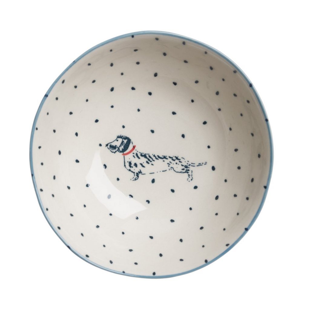 Sophie Allport Nibbles Bowl Stoneware Fetch (Dachshund) Treat
