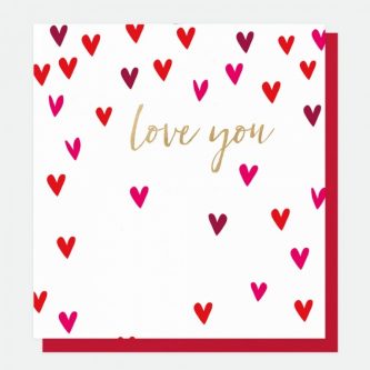 Love You Hearts Valentines Card Caroline Gardner