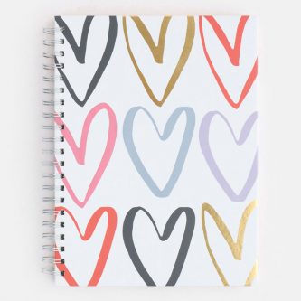 Multi Outline Hearts Spiral Notebook SPI105 1800x1800