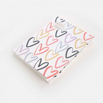 Multi Outline Hearts Tabbed Notebook TAB101 1 1800x1800