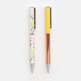 Set of 2 Boxes Pens Rose Gold Yellow Fleur TN101 3 1800x1800