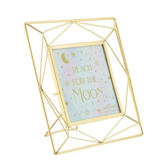 AD205 B Trapeze Gold Square Photo Frame Side